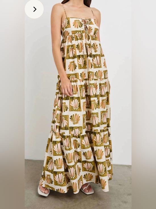 Rails Dresses & Skirts - NWOT Rails Mica Boho Tiered Maxi Dress in Olive & Cream XS